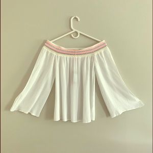 Off the Shoulder White Top by Lilly Pulitzer